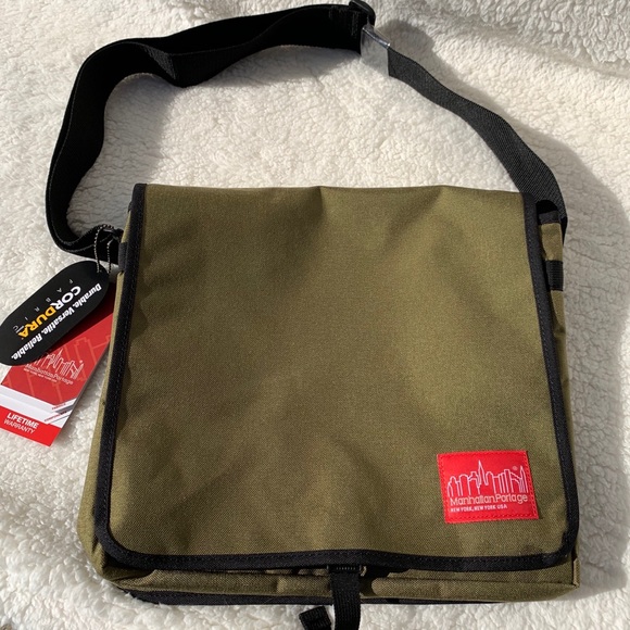 Manhattan Portage Handbags - Manhattan Portage DJ Bag (Medium) Khaki Green